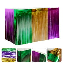 SASABAXI 1 Set Green Table Skirt Tassel Style For Birthday Celebration Background Enhancement