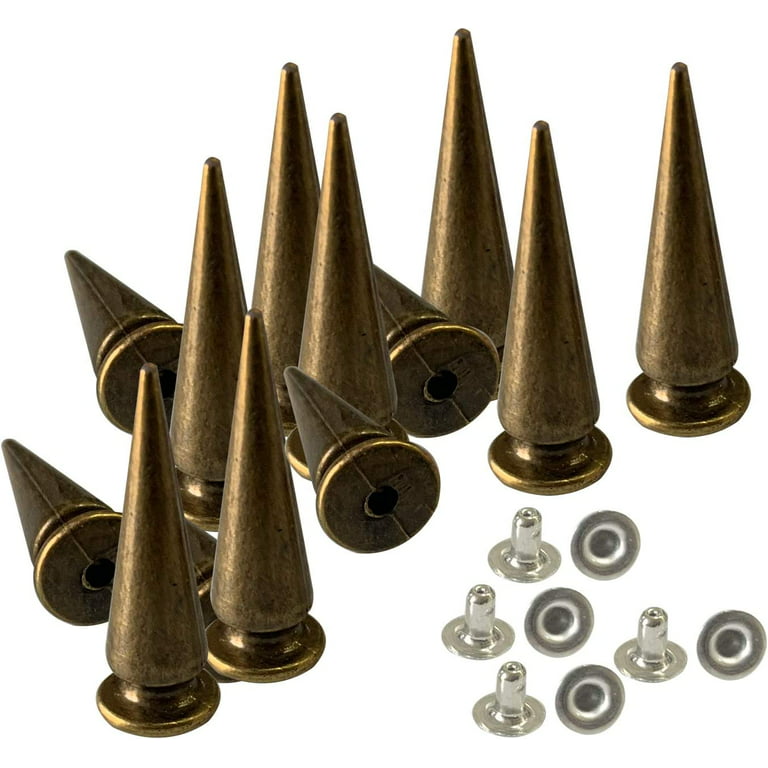 Trimming Shop Metal Cone Shaped Punk Studs with Pinback Rivets