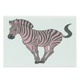 thumbnail image 1 of Pink Zebra Cutting Board, Naturalistic Zebra in Funny Pose Zoo Wild Horse Theme, Decorative Tempered Glass Cutting and Serving Board, Large Size, Pale Pink Dimgrey, by Ambesonne, 1 of 1