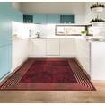 thumbnail image 3 of Ottomanson Machine Washable Non-Slip Rubberback Border 5x7 Indoor Area Rug, 5' x 6'6", Red, 3 of 9