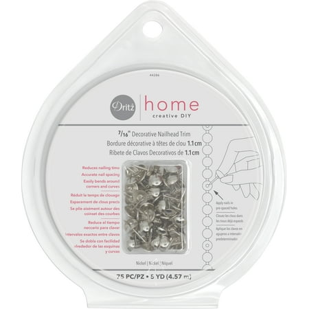 UPC: 0072879442861 | Dritz 7/16 Decorative Nailhead Trim Nickel 75 Pc
