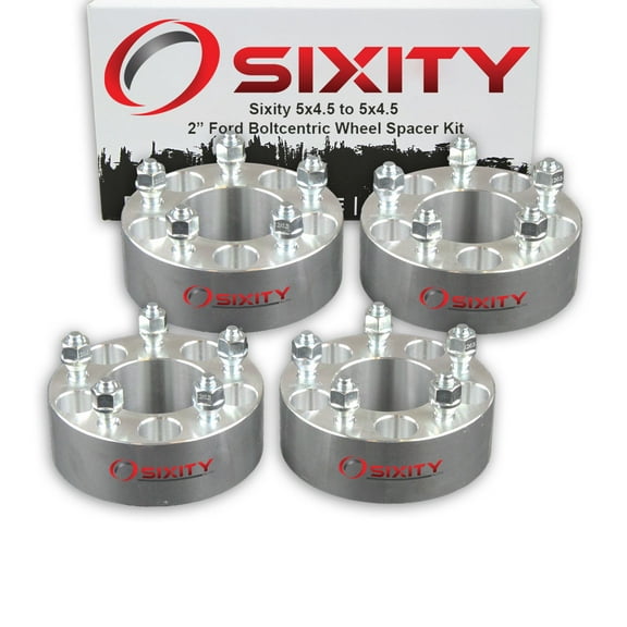 Sixity Auto 4 pc 2" 5x4.5 Wheel Spacers compatible with Ford Taurus Escape Fusion M12x1.5mm 1.25in Studs Lugs