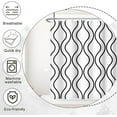 thumbnail image 6 of Black and White Shower Curtain, Modern Black Stripes Shower Curtain for Bathroom Waterproof Polyester Fabric Geometric Shower Curtain Set with Hooks, 72x72 Inch, 6 of 6