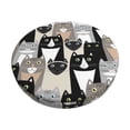 thumbnail image 2 of Round Bar Stool Seat Covers, Colors Cats Elastic Round Chair Cover Stool Seat Slipcover Bar Stool Cushions Round Pad for 12-14 inch, 2 of 7