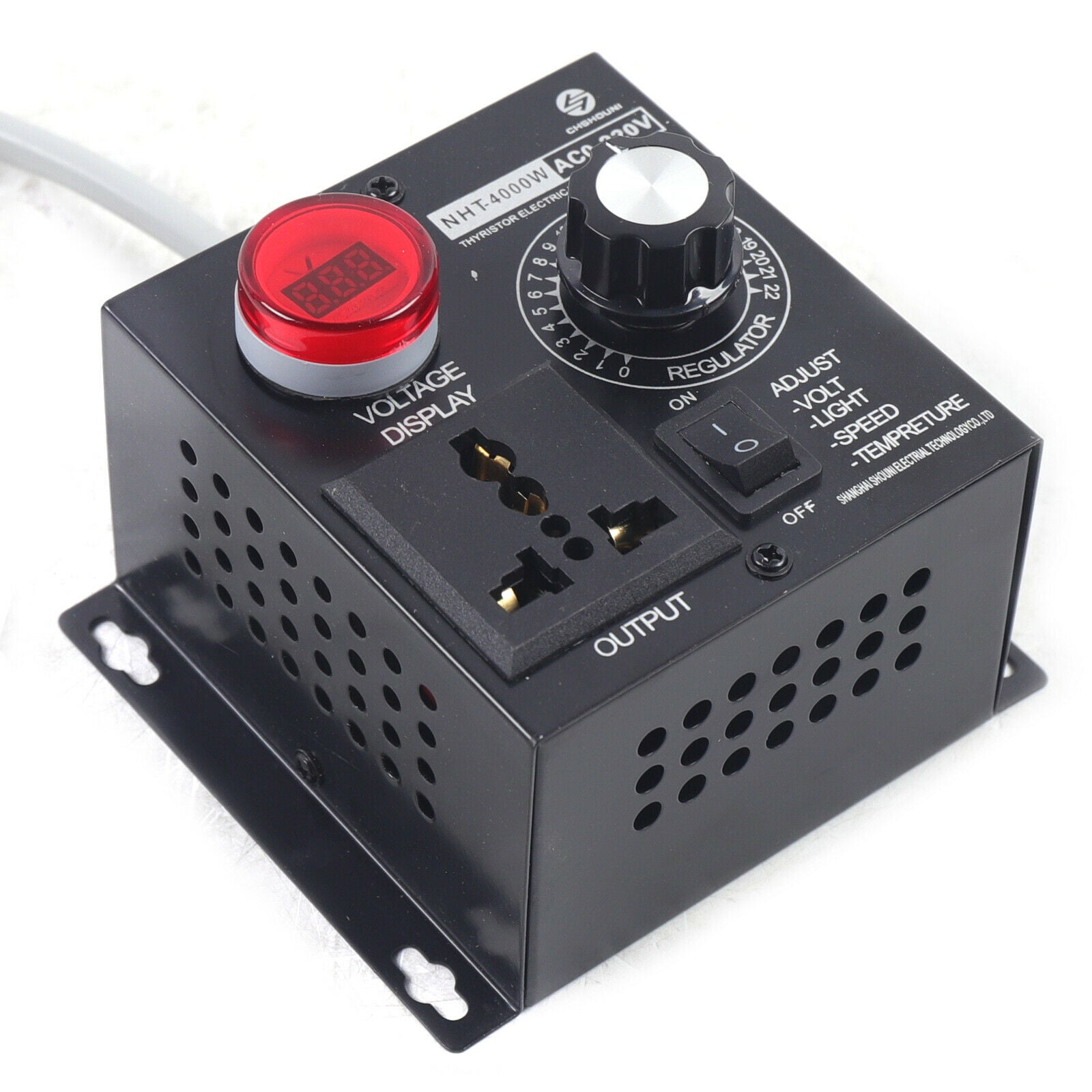 AC 0~220V 4000W Chip Thyristor Electronic Variable Voltage Regulator Controller 