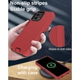 thumbnail image 4 of for Motorola Moto G Stylus 5G(2023) Phone Case, with Screen Protector, Dust-Proof Port Cover, Full-Body Non-Slip Silicone Rubber Covered, Military Grade Drop-Proof Shockproof, Black/Red, 4 of 14