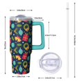 thumbnail image 2 of 30oz Holiday Tumbler with Lid and Straw, Cute Santa Design Stainless Steel Insulated Cup Gifts for Women Men, 2 of 5