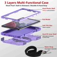 thumbnail image 2 of Dteck for Samsung Galaxy Tab A7 lite Case 8.7 Inch 2021 with Crossbody Strap, 360°Rotating Adjustable Shoulder Hand Strap & Stand Military Grade Shockproof Protective Case, Purple, 2 of 7