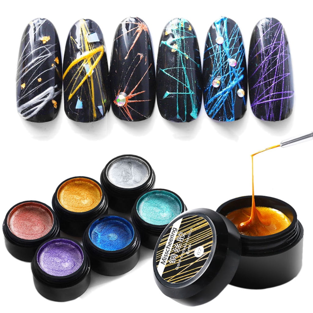 Nail Spider Gel Set Matrix Gel Paint Design Nail Wire Drawing Nail Gel For  Line - Walmart.com