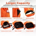 thumbnail image 6 of Bocaoying 3-Compartment Sports Drawstring Backpack, Water-Resistant Gym Bag with Wet/Dry Separation, Side Pockets & Zipper Pocket, Lightweight Swim Soccer Basketball Sack, 6 of 7