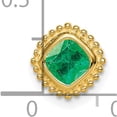 thumbnail image 3 of 14K Yellow Gold Cushion Emerald Chain Slide (Width 8.5) (Length 8.5) - Jbsp, 3 of 5