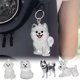 thumbnail image 1 of Llavero de pelo de perro con resina de resina transparente en memoria • Compartimento para almacenamiento de pelo de mascota • Forma adorable de perro • Tamaño de 2 pulgadas • Regalo para amantes de, 1 of 1