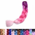 thumbnail image 2 of SEGO 3PCS/Lot Ombre Jumbo Braiding Hair Extensions Colored Hair Weave Synthetic Crochet Twist Box Braid Hair Black/Pink/Blue/Purple Fake Hair Extension for Women, 2 of 8