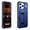 Darkblue, variant on Sanwo for iPhone 17 Pro Max Case, Rugged Wallet Card Holder with Magnetic Closure, PC+TPU and PU Leather Shockproof Protective Cover, Rosegold