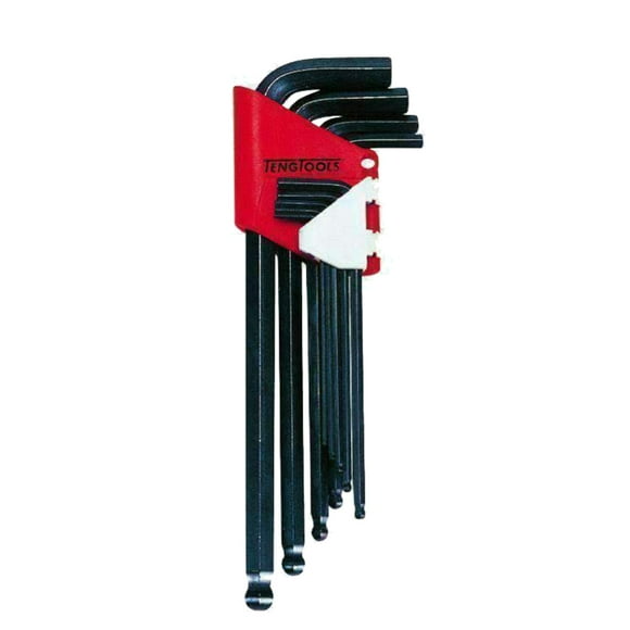 Teng Tools Ensemble de Clé Hexagonale à Bille Métrique 9 Pcs (1.5mm - 10mm) - 1479MM, Argent