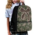 thumbnail image 3 of Bulopur Duck Camo Brown Bow Kids Backpack Set 5 Pcs Rugged Outdoor Book Bag with Lunch Bag, Pencil Case, Water Bottle Cover and Wrist Strap for Girls Ages 6 to 12, 3 of 8