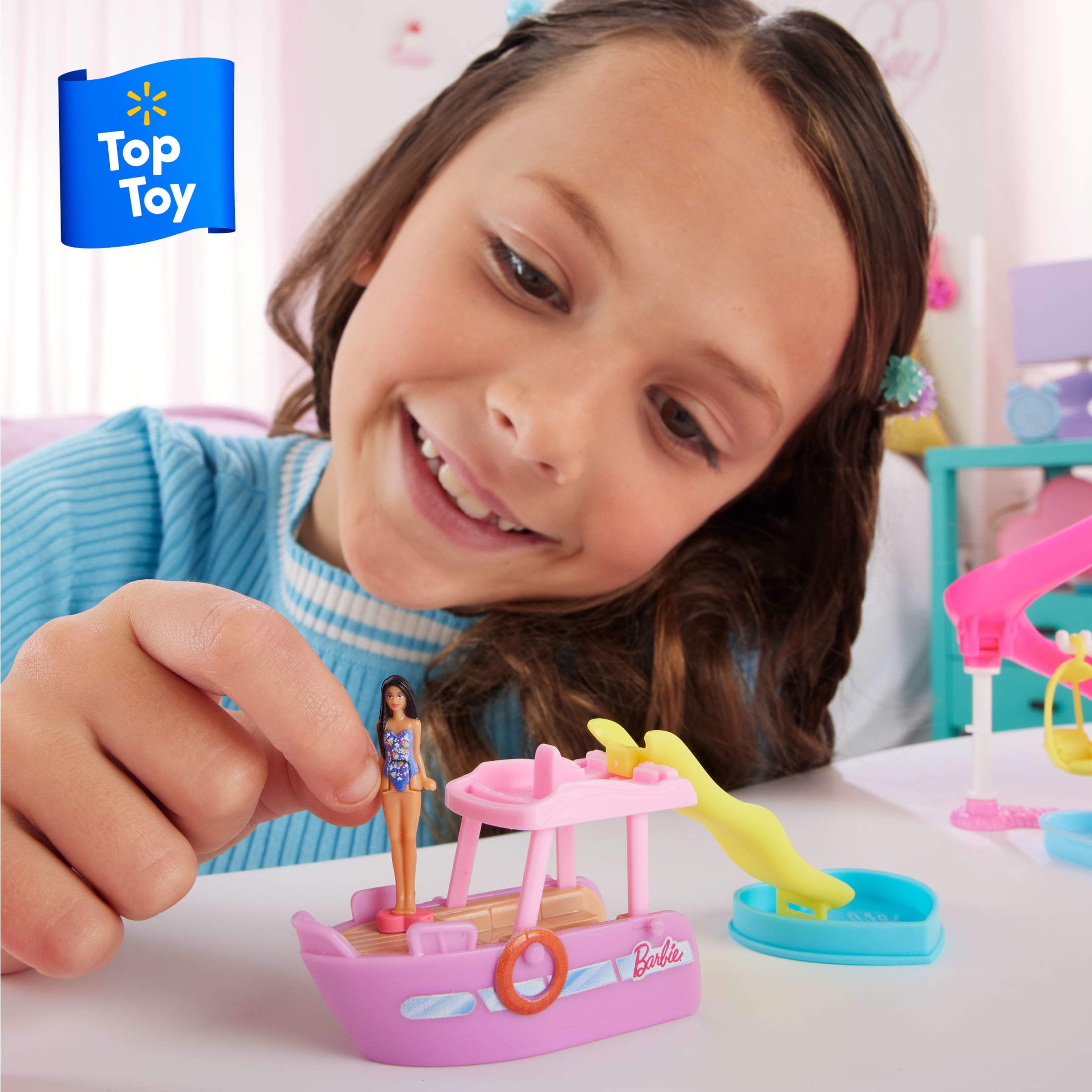 Barbie Mini BarbieLand Doll & Vehicle Set with 1.5inch Doll & Dream Boat with ColorChange  (图3) Barbie Mini BarbieLand Doll & Vehicle Set with 1.5inch Doll & Dream Boat with ColorChange  (图3)