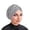 Grey, variant on Cotton Chemo Turban Headwear, Soft Cancer Elastic Cap for Women with Hair Loss Orange