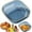 Blue, variant on Plastic Snack Serving Bowl with Gold Rim, Decorative Dessert Nut Tray, Lightweight Serving Plate for Candy, Snacks, Fruit, Tabletop, Home Kitchen, Party Display(Style A)