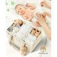 thumbnail image 2 of Diaper Caddy Organizer with Handle - Portable Baby Essentials Basket for Changing Table, Nursery & Travel | Diaper Storage Organizer for Newborns & Infants (Beige), 2 of 7