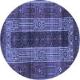 thumbnail image 1 of Ahgly Company Machine Washable Indoor Round Persian Blue Traditional Area Rugs, 3' Round, 1 of 4