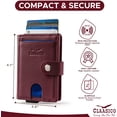thumbnail image 2 of Claasico Men Slim Bifold Wallet & Credit Card Case | Compact Card Holder w/Pop Up Button & ID Slot, 2 of 6