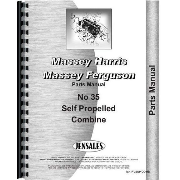 Massey Harris 35 Combine Parts Manual