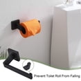 thumbnail image 2 of KOKOSIRI Bath Towel Bar Set Bathroom Hardware Accessories Set Toilet Paper Holder Towel Holder Towel Ring Coat Hook Matte Black B09A5-BK, 2 of 7