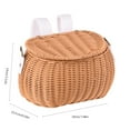 thumbnail image 5 of 7829 Childrens Bicycles Front Basket Wovens Plastic Bikes Baskets with Belt and Lid Handlebars Storage Container, 5 of 7