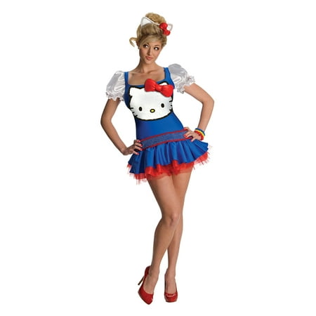 Adult Blue Sexy Hello Kitty Women\'s Costume