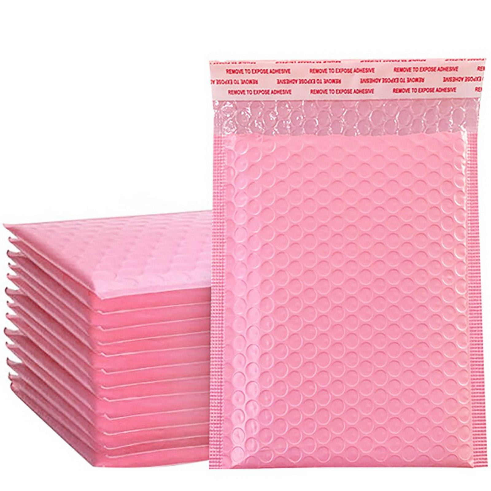 150PCS Foam Envelope Bags Self Seal Mailers Padded Envelopes with Bubble Mailing Bag Packages Bag Pink