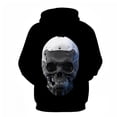 thumbnail image 2 of Skull Design Hooded Sweatshirt, Realistic 3D Skull Print Pullover Hooded Sweatshirt Cool Skeleton Graphic Hip Hop Hoodies with Big Pockets for Men Women, 2 of 3