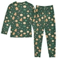 thumbnail image 3 of Pajama Gingerbread Man Christmas Cute Comfortable Cotton Two-piece Pajama Set, 3 of 7