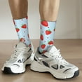 thumbnail image 6 of KLL Strawberry Print Cool Socks Men's Women's Crew Socks Funny Crazy Novelty Stockings, 6 of 6