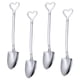 thumbnail image 5 of 4 piezas cucharas en forma de palas cuchara para servir utensilios de cocina cucharas de helado portátiles fáciles de limpiar cucharas de café para Plata puntiaguda, 5 of 9