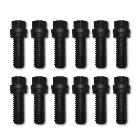 Proform 66753 Header Bolts-Black Oxide Finish - Grade 8 Steel - Set of 12 Fits select: 1999-2021 CHEVROLET SILVERADO, 1988-2000 CHEVROLET GMT-400
