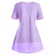 thumbnail image 2 of Más el tamaño de encaje Insertar Mock botón camiseta Rosegal Camisetas tallas grandes, 2 of 5