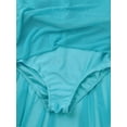 thumbnail image 6 of iiniim Kids Girls Sequins Lyrical Dance Skirt Sweetheart Criss-Cross Back Irregular Ballroom Dress Light Blue 14, 6 of 7