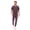 Plum, variant on Men's Scrubs Set – Stretch V-Neck Workwear, 7-Pocket Jogger Pants, Flex Medical Uniforms, Plum Medium