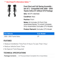 thumbnail image 2 of Front Strut and Coil Spring Assembly - Set of 2 - Compatible with 2000 - 2005 Toyota Celica GT without GTS Package 2001 2002 2003 2004, 2 of 2
