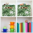 thumbnail image 7 of GZHJMY Tropical Palm Leaves Storage Basket, Durable Canvas With Handles Large Collapsible Storage Bins Boxes for Home Office - 1 Pack Collapsible Organizer, 7 of 7