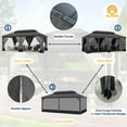 thumbnail image 2 of ALAULM 12'x20' Hardtop Gazebo, Galvanized Metal Double Roof with Gray Netting & Curtains, Sunshade for Patio, Backyard & Deck, 2 of 7
