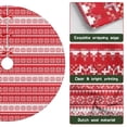 thumbnail image 6 of Christmas Tree Skirt,Red Christmas Geometric Snowflake Pattern Christmas Tree Decor with Red Ribbon Ties,Round Shape,Christmas Decorations for Home 30"x30", 6 of 7