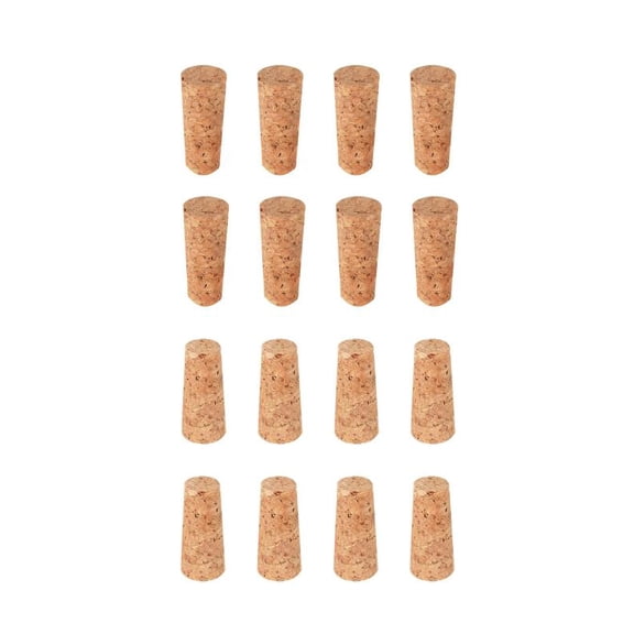 Ltdhehe 16 Pack Soft Wood Corks Tapered Cork Wooden Bottle Stopper Replacement Leakproof Bottle Corks For Making Craft 0.67 X 0.91 X 0.98 Inch
