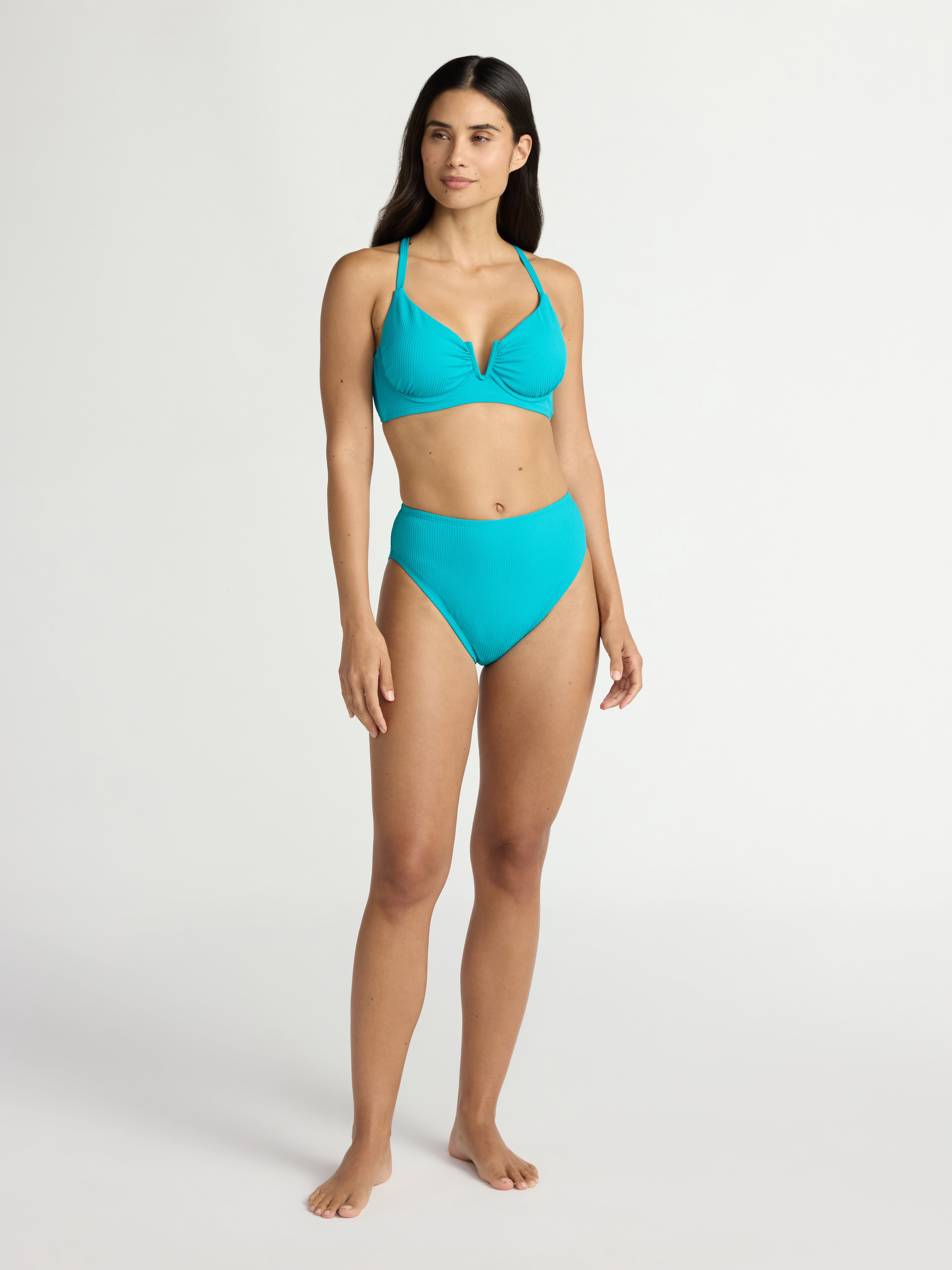 Time and Tru Women's and Women's Plus V Wire Underwire Bikini Top, Sizes XS-2X