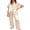 Champagne, variant on Ekouaer Womens Silky Satin Pajamas Set Short Sleeve Button Down Sleepwear 2 Piece Lounge Set Pj Set