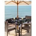 thumbnail image 3 of Outdoor Tablecloths with Umbrella Hole & Zipper, Spring Flowers 60x60 Inch Square Tablecloths, Blue Floral Leaves Birds Country Farm Wood Grain Waterproof Table Cloth, Patio/Pool/Picnic Table Covers, 3 of 8