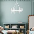 thumbnail image 5 of Frances Transitional White 6 Light Chandelier with Clear Shade, 5 of 5