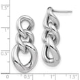 thumbnail image 4 of Solid Sterling Silver Polished Post Dangle Earrings - 31.67mm- Made In Italy, 4 of 6