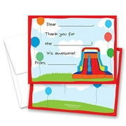20 Bounce House Kids Fill-in Birthday Thank You Cards